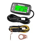 Yooreal Contaore Digitale e Contagiri, Indicatore di Temperatura del Motore, Display Retroilluminato, Impermeabile per Scooter Mini Moto Moto Trattorino Generatore Autocarro con cassone Ribaltabile