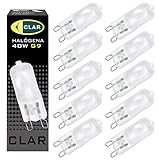 CLAR - Lampadina Alogena G9 40W, Mini Faretto per Cappa Cucina (Confezione da 10)