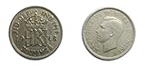 Coins for Collectors - Circulated British 1948 George VI Sixpence/Six Pence 6p Coin/Great Britain