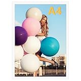 Ditwis Cornice A4, Cornice Bianca per 21x29,7 cm Certificati, Foto, Disegni dei bambini e Documenti, per Pareti e Tavoli, Portafoto adatta per Soggiorno, Camera da Letto e Ufficio