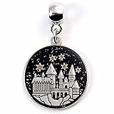 HARRY POTTER Charm ufficiale del Castello di Hogwart di The Carat Shop, Medio, Placcato argento, Strass