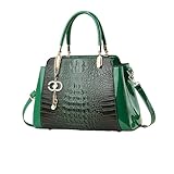NICOLE & DORIS Borse Delle Donne Eleganti Borsa a Mano Coccodrillo Borsa Tracolla Vernice Impermeabile Borsetta Crossbody Verde