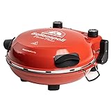 Melchioni Family | Forno Pizza Elettrico in 5 Minuti, BELLANAPOLI, Piatto in Pietra Refrattaria Removibile, Doppio Termostato, 1200W, Diametro 31cm, Temperatura fino 380°, Timer