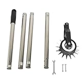 Trinciaerba Manuale Tagliabordi con Ruota Singola in Acciaio Manganese 135cm - Facilita Rifinitura Erbe e Rasatura Rye Grass per Giardino Pulito e Ordinato (4 sezioni)