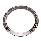 Inserto per Lunetta in Ceramica Inserto di Ricambio per Lunetta per Orologio per Orologio con Numeri, Adatto per 16520, 16523, 16528, 116520, 116523, 116528, 116509 e (Carattere