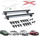 Rebeca Shop® Barre Da Tetto Portapacchi Universali Con Serratura Antifurto Nero Adatte Per Corsa C D E F SOLO 5 PORTE Con Tetto Liscio Senza Barre Longitudinali O Rails (130cm LS22)