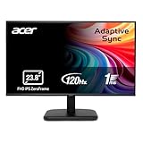 acer EK241YGbif Monitor PC 23.8", Display IPS Full HD, 120 Hz, 1ms VRB, 16:9, AdaptiveSync, VGA, HDMI 1.4, Lum 250 nits, Schermo PC con Contrasto 100M:1, ZeroFrame, Cavo HDMI Incluso, Nero