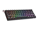 Geeky GK61 60% | Hot Swappable Tastiera da Gioco Meccanica | 61 Tasti Multi Colore RGB LED Retroilluminati per Gaming su PC/Mac | ANSI US Tastiera Americana (Nero, Mechanical Red)