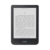 Kobo Clara BW | eReader | Display antiriflesso HD in bianco e nero E Ink Carta 1300 da 6” | Modalità Scura| I Audiolibri | Impermeabile | Nero