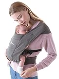 Ergobaby Embrace Marsupio Neonati Ergonomico 0 Mesi, Porta Bebe Extra Morbido ed Ultraleggero, Heather Grey