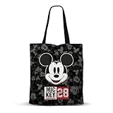 Disney Topolino Year-Borsa della Spesa Shopping FAN, Nero, 33 x 40 cm