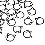 PATIKIL Segnapunti Gatto Uncinetto, 24Pz Segnapunti per Maglia E Uncinetto Utilili Carini Anelli Spirale Metallici per Contare I Punti per fileti Uncinetto Lavoretti Fai da Te, Nero