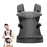 Marsupio Neonato 0-36 Mesi, Marsupio per Neonati Ergonomico Porta Bebè Portaneonati Baby Carrier Fascia per Neonati Traspirante Fino a 30kg (Grigio)