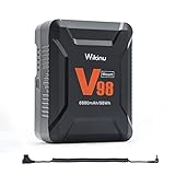 Wikinu 98Wh 6880mAh Mini V Mount/V Lock Batteria con D-tap al cavo DC per Broadcast Video Camcorder, Sony Camera, HDCAM, XDCAM, LED Light, Monitor, BMPCC 4K 6K, DSLR (Ultimate 115Wh/7800mAh)
