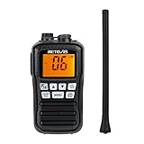 Retevis RM01 Marine Walkie Talkie, IP67 VHF Marino Portatile Impermeabile, Vibrazione, Galleggiante 88 Canali, Radio Bidirezionale per Kayak e Pesca in Barca (Nero, 1 Pz)