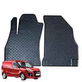 TAPPETI - TAPPETINI IN GOMMA 3D TPE NERI PER FIAT DOBLO' VAN DAL 2010 AL 2022