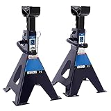 S SUMEX Cavalletto per auto e altri veicoli da 3 tonnellate 3000 kg rinforzato, con perno di sicurezza e omologato, 2 unità.