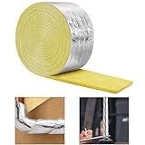 Generico Isolante in Lana di Vetro per Tubi, Rotolo di 10M, Isolamento Termico e Acustico, Fibra di Vetro