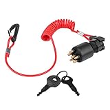 interruttore chiave evinrude etec + Interruttore a chiave di accensione, cordino per chiave 5005801 per Evinrude Boat