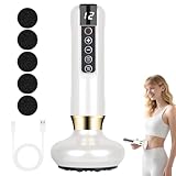 PLLYPE Massaggiatore Anti Cellulite, Anti-Cellulite Vacuum Massaggiatore, Aspirazione Elettrica Intelligente Coppettazione per addome, cosce e glutei, Bianco