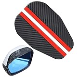 Esshogo 2 pezzi Parapioggia Specchietti, Copripioggia per Specchietto Retrovisore Auto, Sopracciglia in fibra di carbonio, Specchio Rain Visor Smoke Guard, Copertura fumo specchietto auto laterali