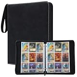 Raccoglitore Carte Magic,Album Porta Carte,Nero,50 Pagine 900 Raccoglitore di Carte,Design Con Zip,Album per Carte Portatili Per Per la raccolta di giochi, regali e carte sportive ﻿ (A-Nero)