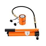 HUOMMGS Pompa idraulica manuale da 20 T, pompa idraulica, 350 CC, pompa idraulica, 700 kg/cm², pompa a mano con cavalletto, 1 m, tubo e manico, pompa idraulica multifunzionale per sollevamento