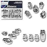 Lucchetto per cerchione M12 x 1,25, 60°, compatibile con Infiniti Mercedes, Nissan Renault Subaru, Suzuki, set di 4 lucchetti per cerchioni, dadi di sicurezza per cerchioni, bulloni di sicurezza per