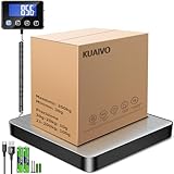 KUAIVO Bilancia Professionale 200kg/10g Alta Precisione, Bilancia Pesa Pacchi con Funzione LCD/Hold/Tara, Bilancia Postale Piattaforma in Acciaio Inossidabile per Pacchi, Magazzino e valigia
