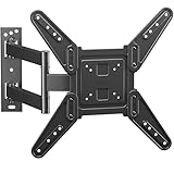 BONTEC Supporto da Parete per TV da LED/LCD 26-60 pollici, Staffa con Inclinabile, Girevole ed Estendibile, Braccio TV Max.45 kg, Porta da Parete con Fascette cavi, Max VESA 400 x 400 mm
