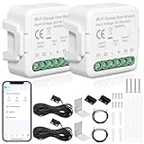 Apriporta WiFi garage door opener, SOARFLY apertura cancello wifi compatibile con Alexa, Google Assistant,apricancello wifi controllo Tuya App, nessun hub richiesto, 2.4 GHz (1, Bianco)