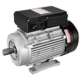 VEVOR Motore Elettrico 1,5KW 1400 Giri/min, CA 220~240V 9,85A, 90L, Telaio B34, Motore Compressore d'Aria Monofase, Albero Chiavetta 24mm, Rotazione CW/CCW Macchine Agricole e Attrezzature Generali