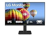 LG 27MS550 Monitor 27" Full HD IPS, Altezza Regolabile, Speaker Stereo 4W, 100Hz, 1920x1080, 2x HDMI, Uscita Cuffie, Schermo Antiriflesso, Reader Mode, Flicker Safe, Nero