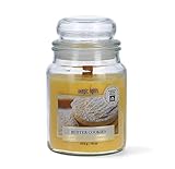 Magic Lights - Candela giara 510 gr Vaniglia Butter Cookies - stoppino naturale che scoppietta, Made in Italy