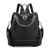 Miss Lulu Borsa Zaino Donna Elegante, Zaino Antifurto in Pelle per Donna, Zainetto Grande e Versatile per Uso Quotidiano e Viaggio
