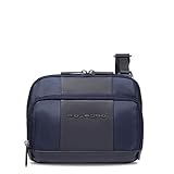 Piquadro Borsa a tracolla per iPadmini in tessuto riciclato Uomo pelle e tessuto, blu