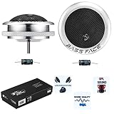 2 BASS FACE TEAM SQ T.1 tweeter da 2,4" 6 cm 60 mm di diametro da 45 watt rms e 90 watt max 4 ohm con ridotta profondità solo 1,9 cm + condensatori e 3 sticker omaggio, a coppia