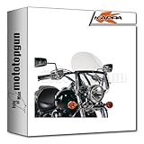 kappa 23a parabrezza basso clear compatibile con yamaha xvs 650 drag star 1997 1998 1999 2000 2001 2002 mototopgun