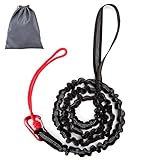 Corda da Traino per Bicicletta Bambini Fune da Traino MTB da 1,7m a 3m per Giro in Famiglia con Tasca Portaoggetti e Fibbia di Sicurezza Portante 200 kg Nero