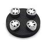 YaaGoo Per Mini Cooper Pneumatici Cerchio 4pcs Tappi Valvola Copertura Della Caso Decor (SILVER GJ)