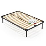 NUVOLA Atena - Rete Una Piazza e Mezza 120x190 Ortopedica con Doghe in Legno, Struttura Letto Una Piazza e Mezza in Ferro con Traverso, per Tutti i Tipi di Letti e Materassi, Resistente, Made in Italy