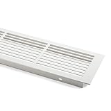 SO-TECH® Griglia di ventilazione alluminio 500 x 86 mm Griglia di aerazione in Lamiera verniciata Bianca