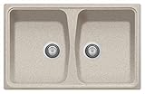 Plados Lavello in quarzo da cucina incasso SP0792 due vasche - Avena