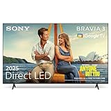 Sony BRAVIA 3 - Direct LED | Altoparlante X-Balanced | Dolby Vision/Atmos | IMAX Enhanced | Google TV (2025) | Google Cast | Apple AirPlay 2| Eco Dashboard 2 | Game Menu 2-50pollici