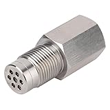 emulatore sonda lambda + Adattatore diritto con guscio protettivo per sensore O2 in acciaio inossidabile con mini catalizzatore M18x1,5