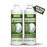 bio-chem - Disgorgante professionale per scarichi 2L - Pulitore antiodore per tubi - Manutenzione rapida estremamente efficace contro intasamenti e capelli