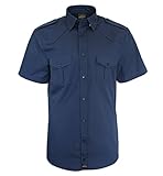 ROCK-IT Apparel Camicia a Manica Corta da Uomo Premium Con Bottoni Sul Davanti in Cotone Casual [S-5XL] Colore Navy Medium