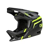 O'NEAL | Casco da mountain bike | Enduro MTB DH FR | Standard di sicurezza EN1078, Le aperture di ventilazione facilitano la respirazione | Transition Helmet FLASH V.23 | Adulto | Nero Giallo Neon | M