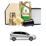 Tagliando compatibile con FORD C-Max II 1.6 TdCi 85 kw Diesel 2010-2019 - 4 Litri di olio + 4 Filtri