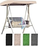 DMWMD Tetto del Dondolo da Giardino Ricambio 3 Posti,Tettuccio di Ricambio Universale per Dondolo da Giardino,​Impermeabile 210D Telo Oxford,191 * 120 * 18 cm